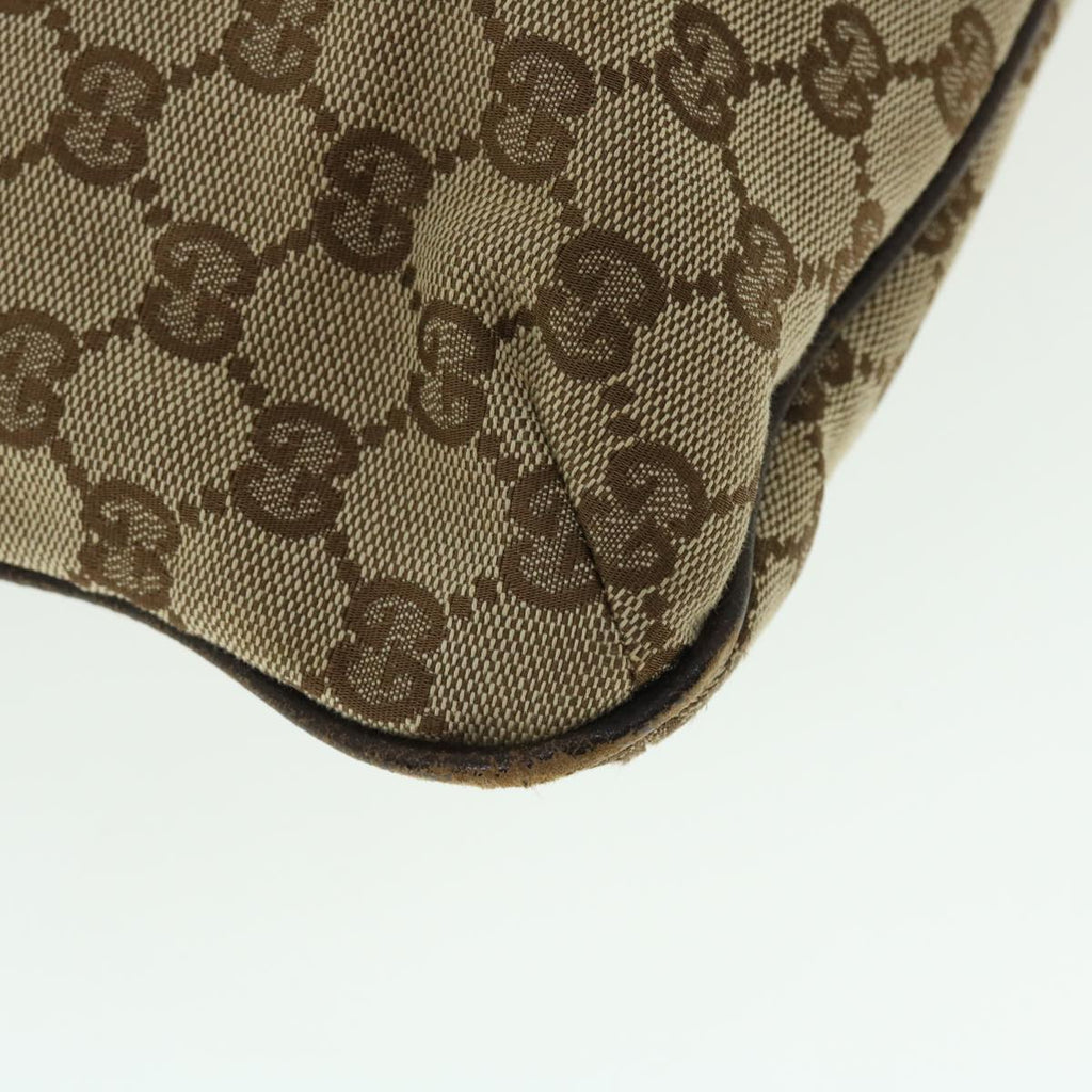 GUCCI GG Canvas Hand Bag Leather 2way Beige 122797 001013 51004