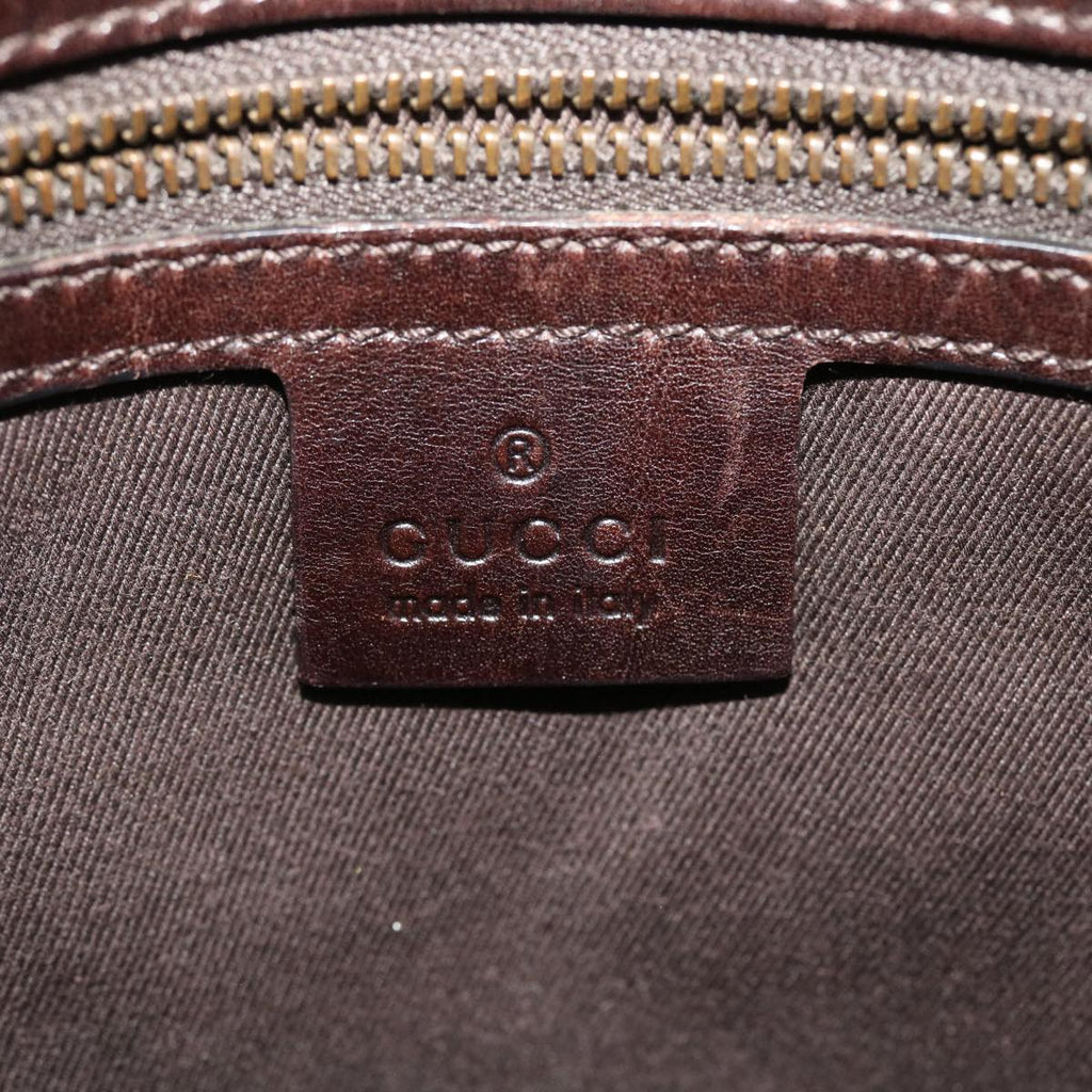 GUCCI GG Canvas Shoulder Bag Leather Beige 109097 2123 51010
