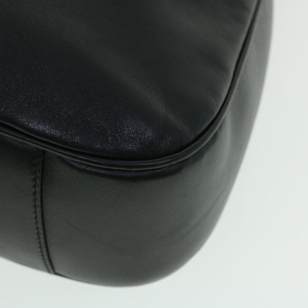 GUCCI Bamboo Shoulder Bag Leather 2way Black 001 1577 002058 51012