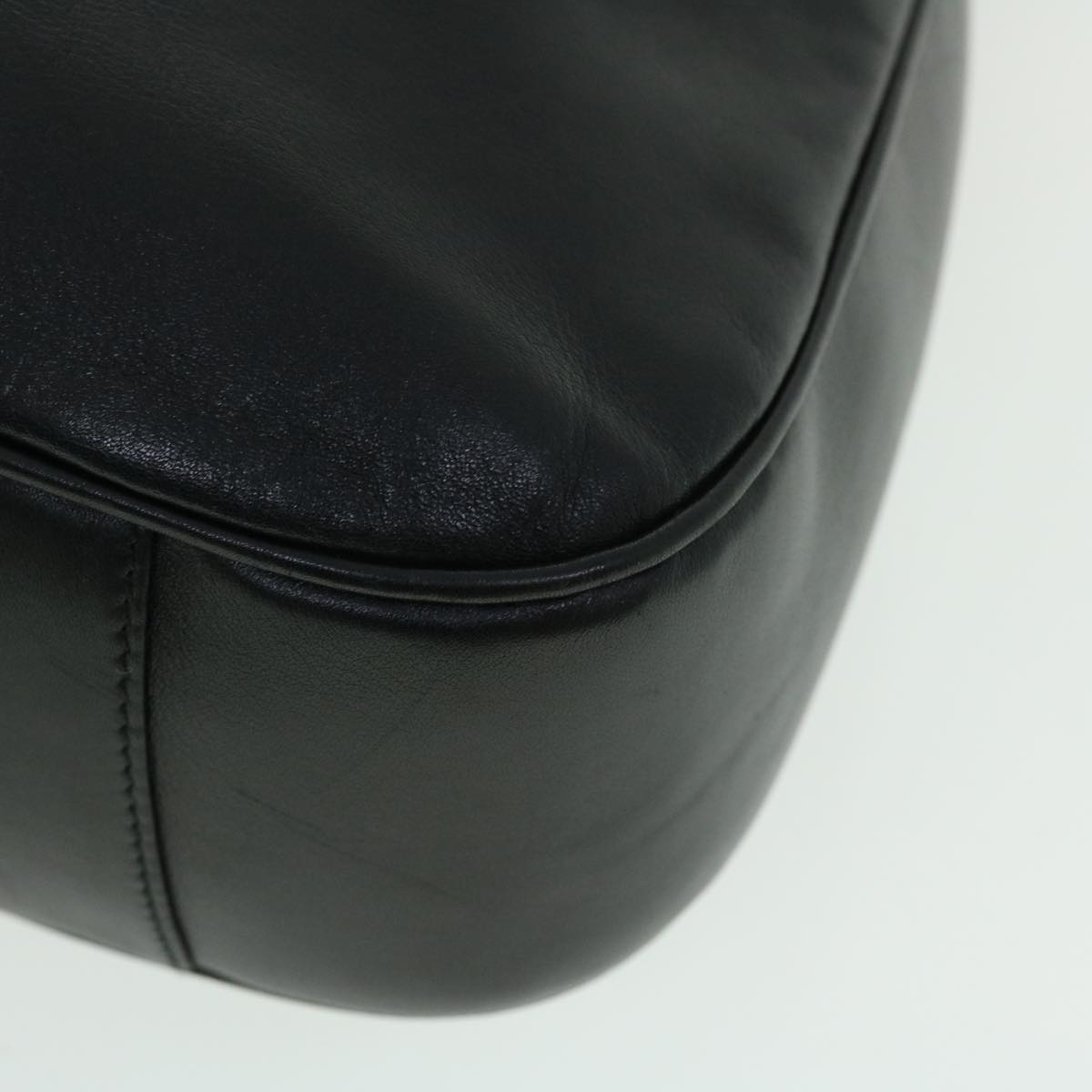 GUCCI Bamboo Shoulder Bag Leather 2way Black 001 1577 002058 51012
