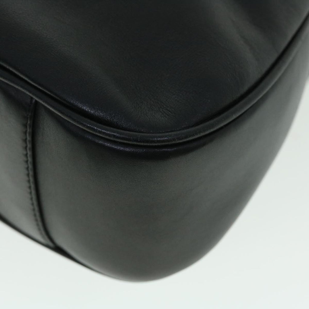 GUCCI Bamboo Shoulder Bag Leather 2way Black 001 1577 002058 51012