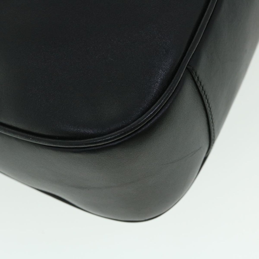 GUCCI Bamboo Shoulder Bag Leather 2way Black 001 1577 002058 51012