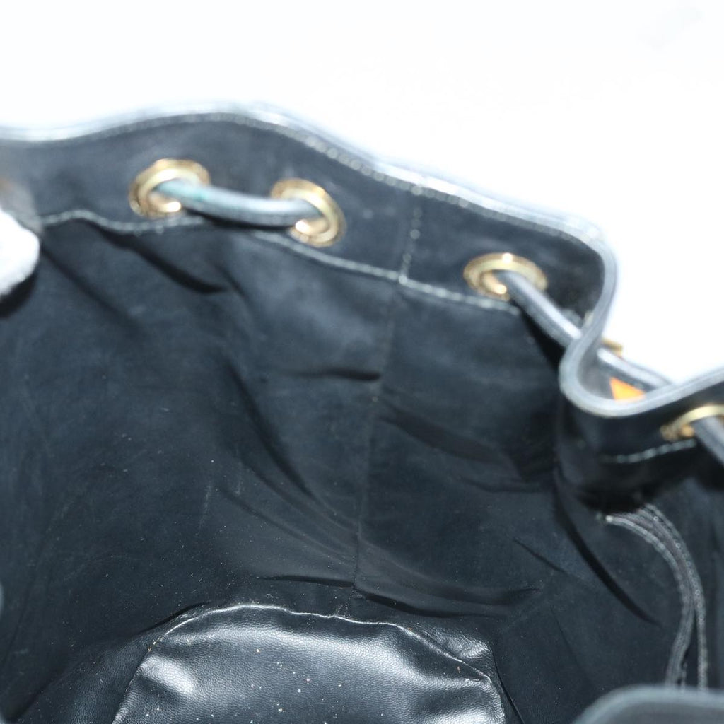 GUCCI Bamboo Shoulder Bag Leather 2way Black 001 2684 1657 51016