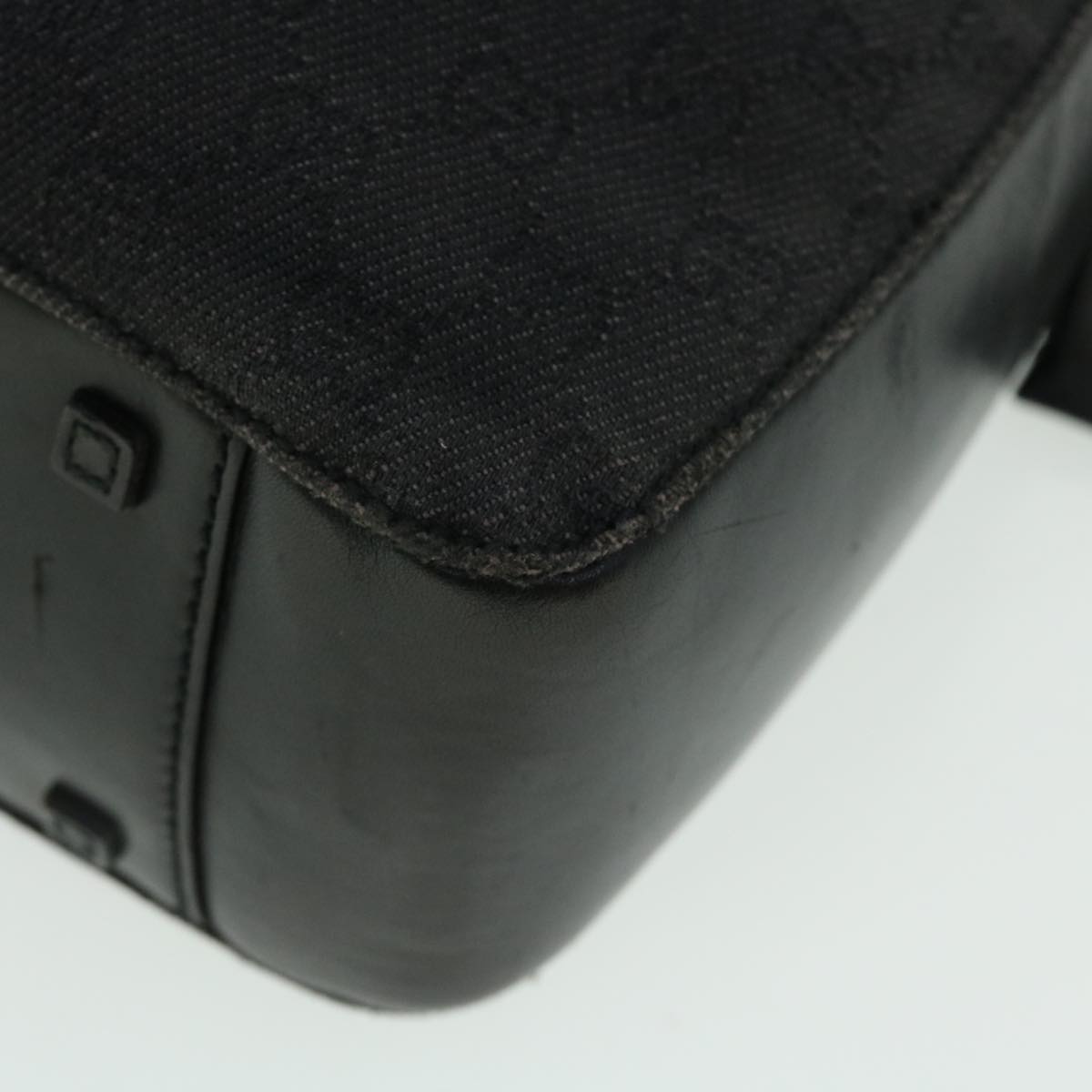 GUCCI GG Canvas Tote Bag Leather Black 101920 3444 51025