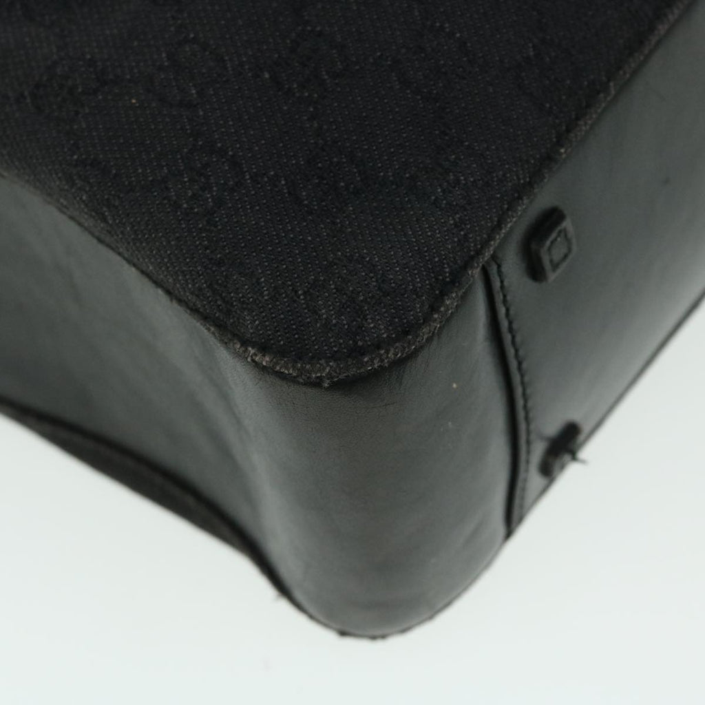 GUCCI GG Canvas Tote Bag Leather Black 101920 3444 51025