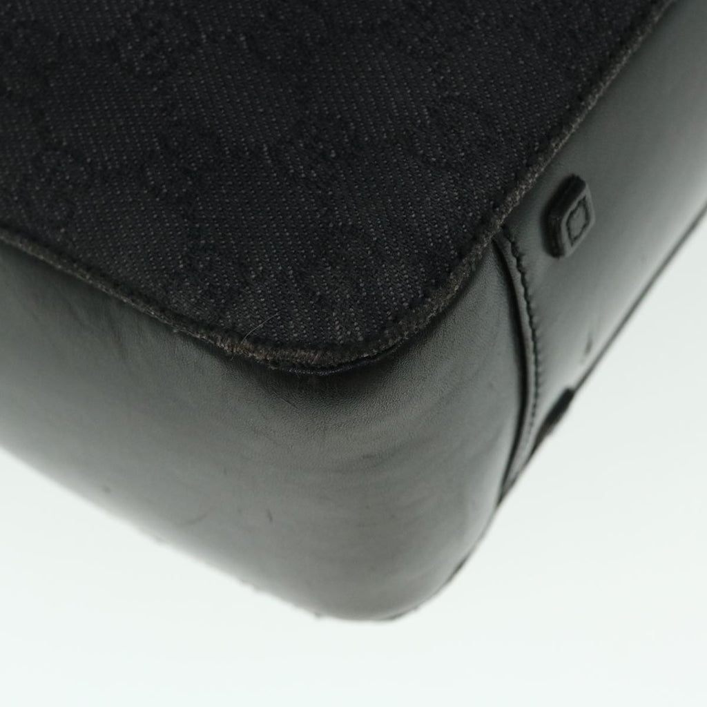 GUCCI GG Canvas Tote Bag Leather Black 101920 3444 51025