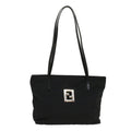 FENDI Zucca Canvas Shoulder Bag Black 51038