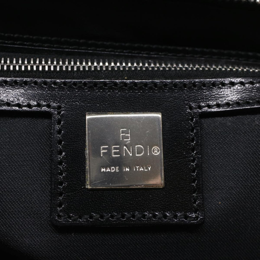 FENDI Zucca Canvas Shoulder Bag Black 51038