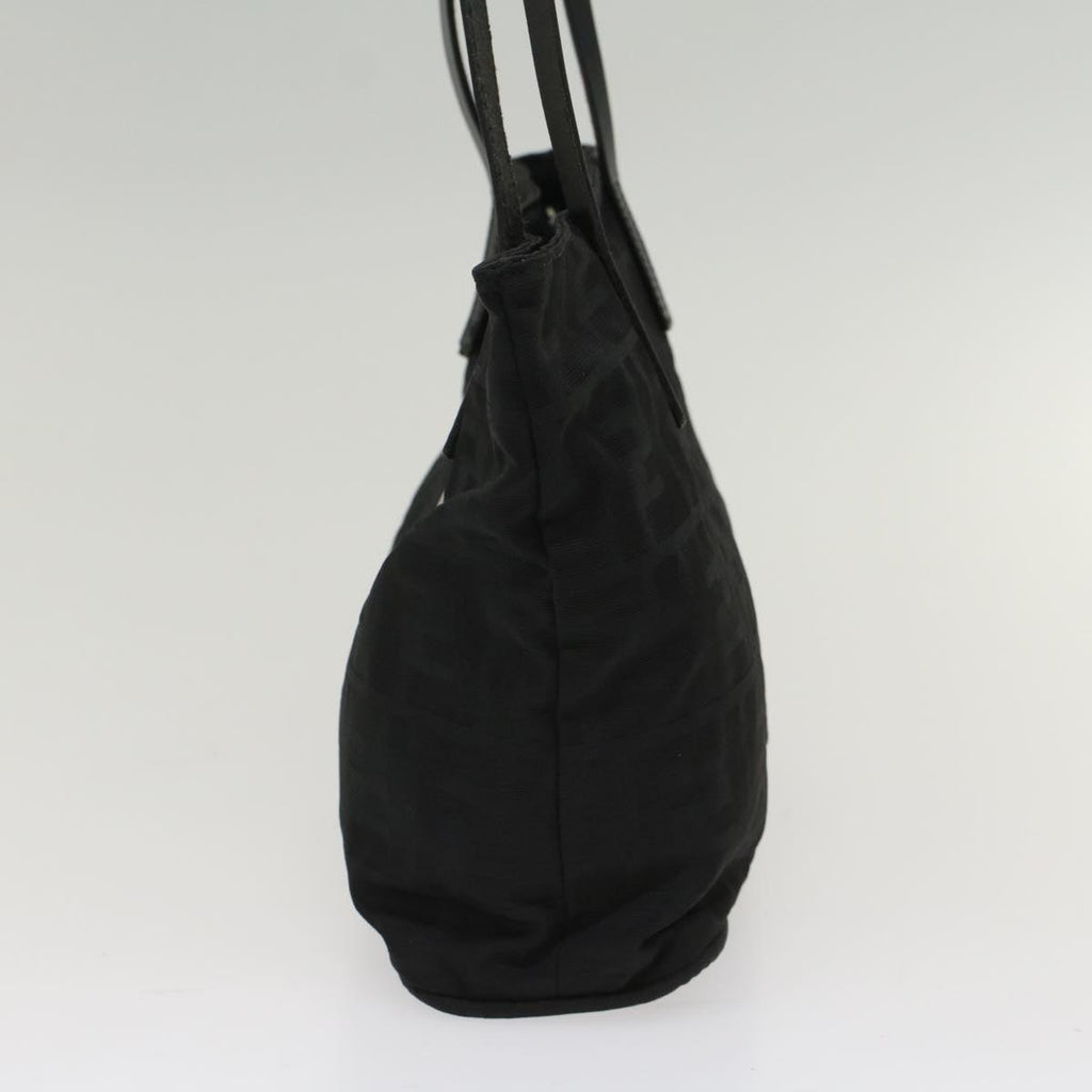 FENDI Zucca Canvas Shoulder Bag Black 51038