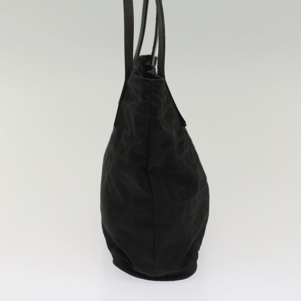 FENDI Zucca Canvas Shoulder Bag Black 51038
