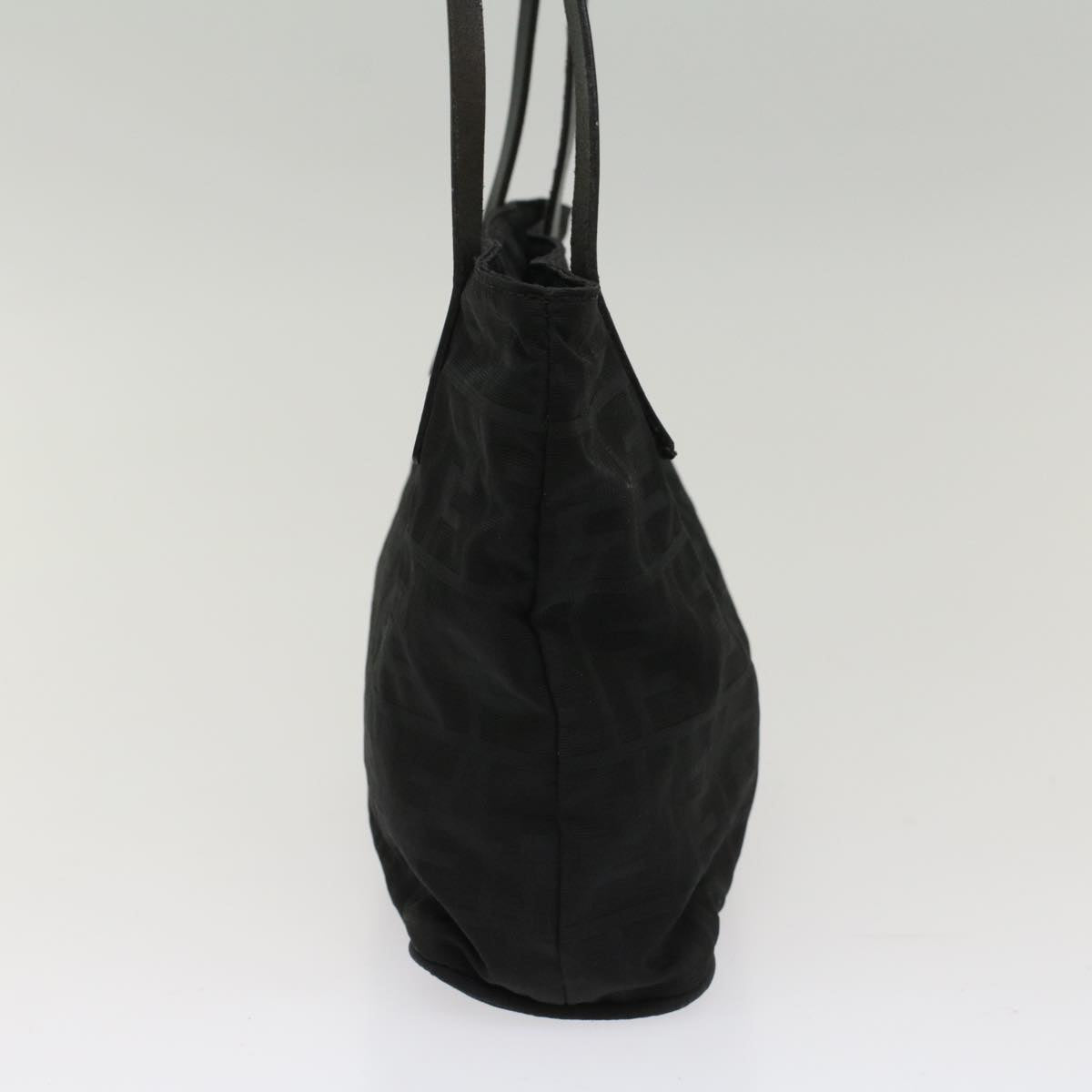 FENDI Zucca Canvas Shoulder Bag Black 51038