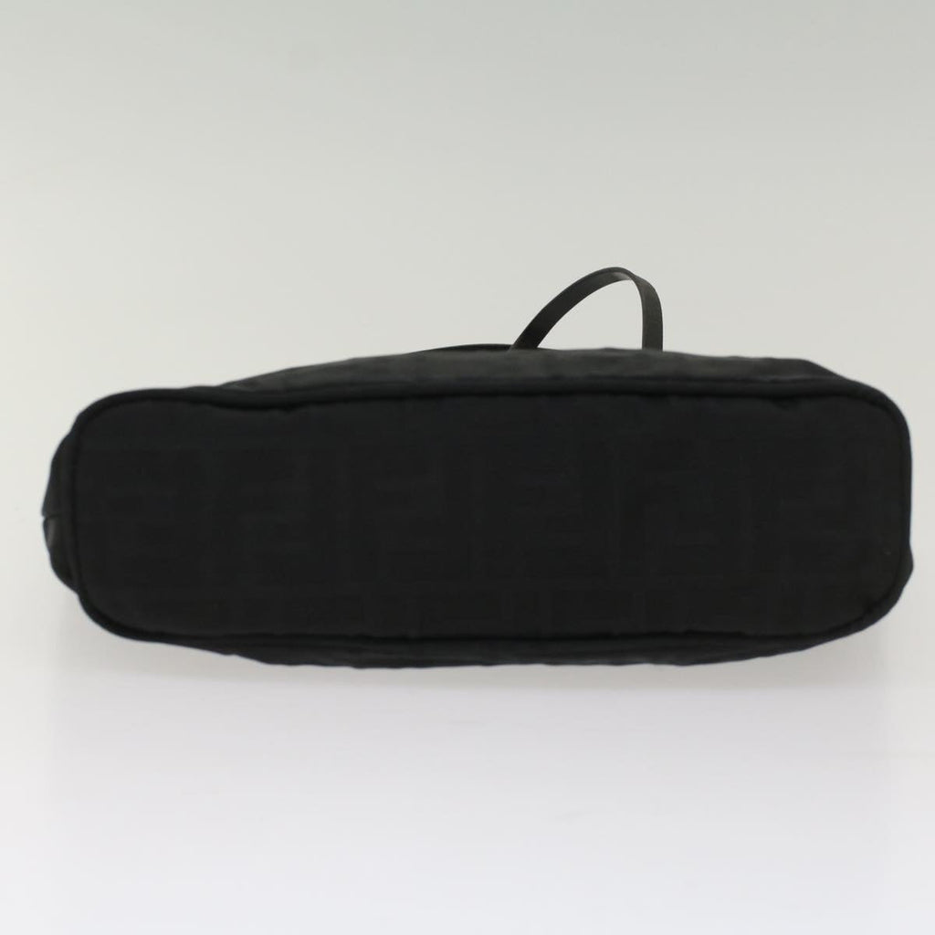 FENDI Zucca Canvas Shoulder Bag Black 51038