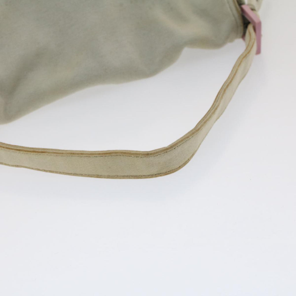 FENDI Mamma Baguette Shoulder Bag Nylon Gray 51039