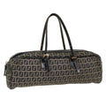 FENDI Zucchino Canvas Hand Bag Navy 51041