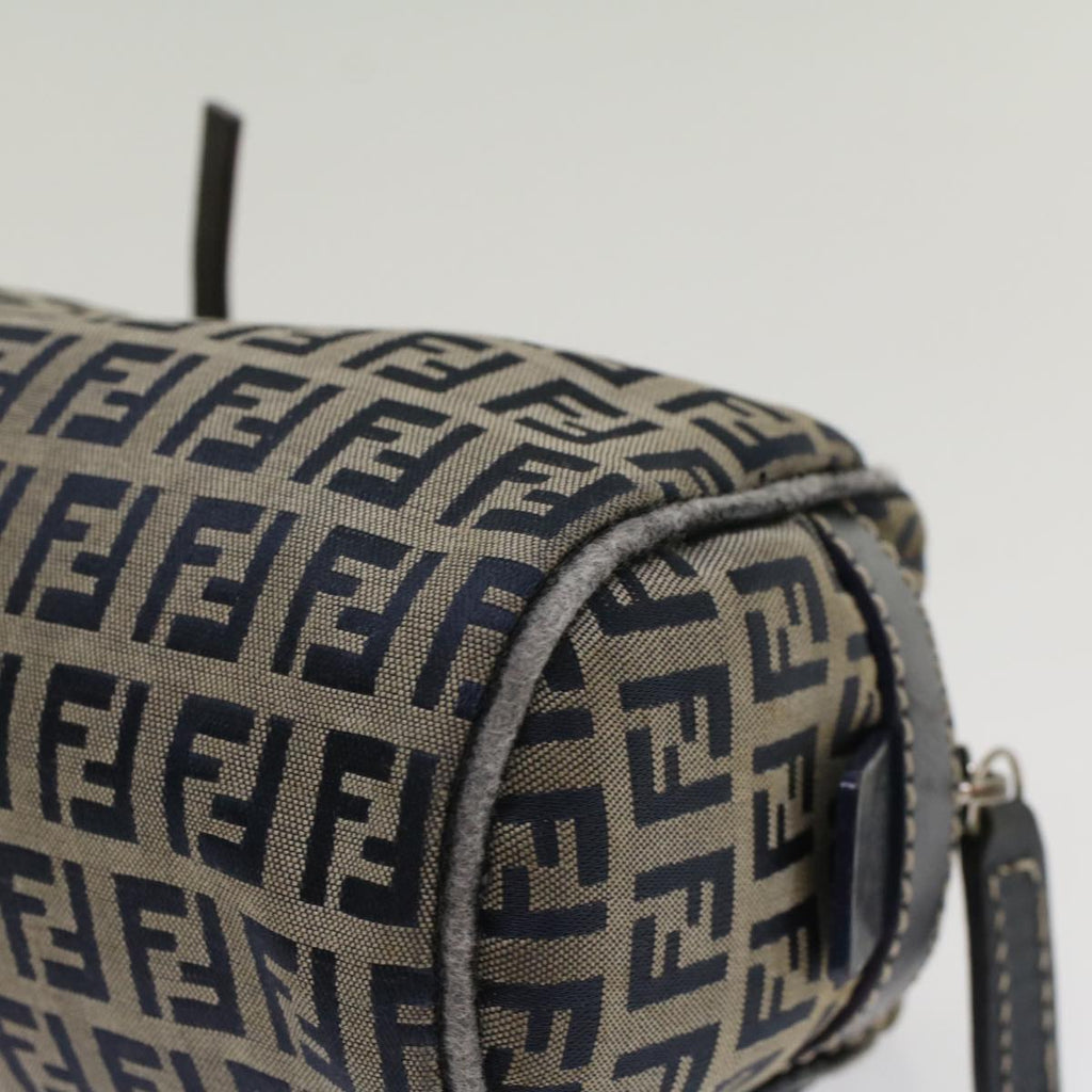 FENDI Zucchino Canvas Hand Bag Navy 51041