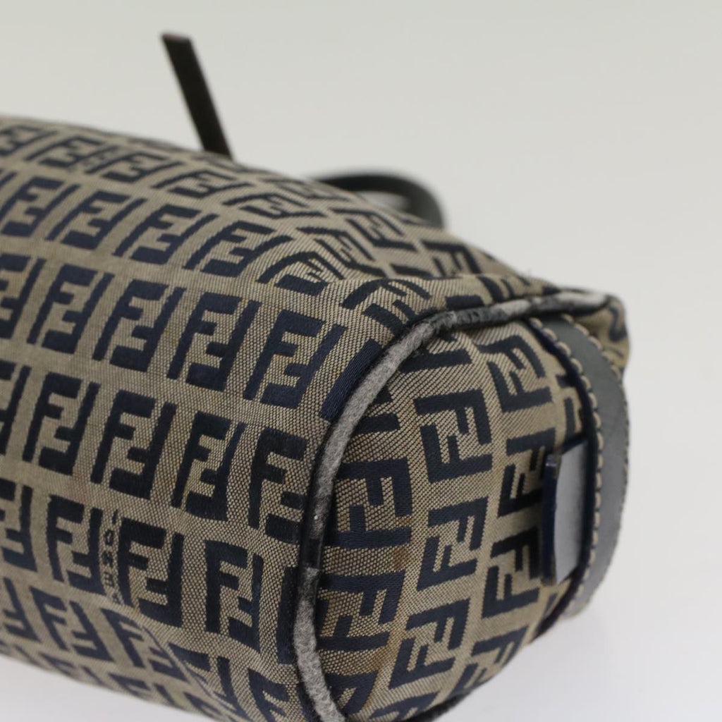 FENDI Zucchino Canvas Hand Bag Navy 51041