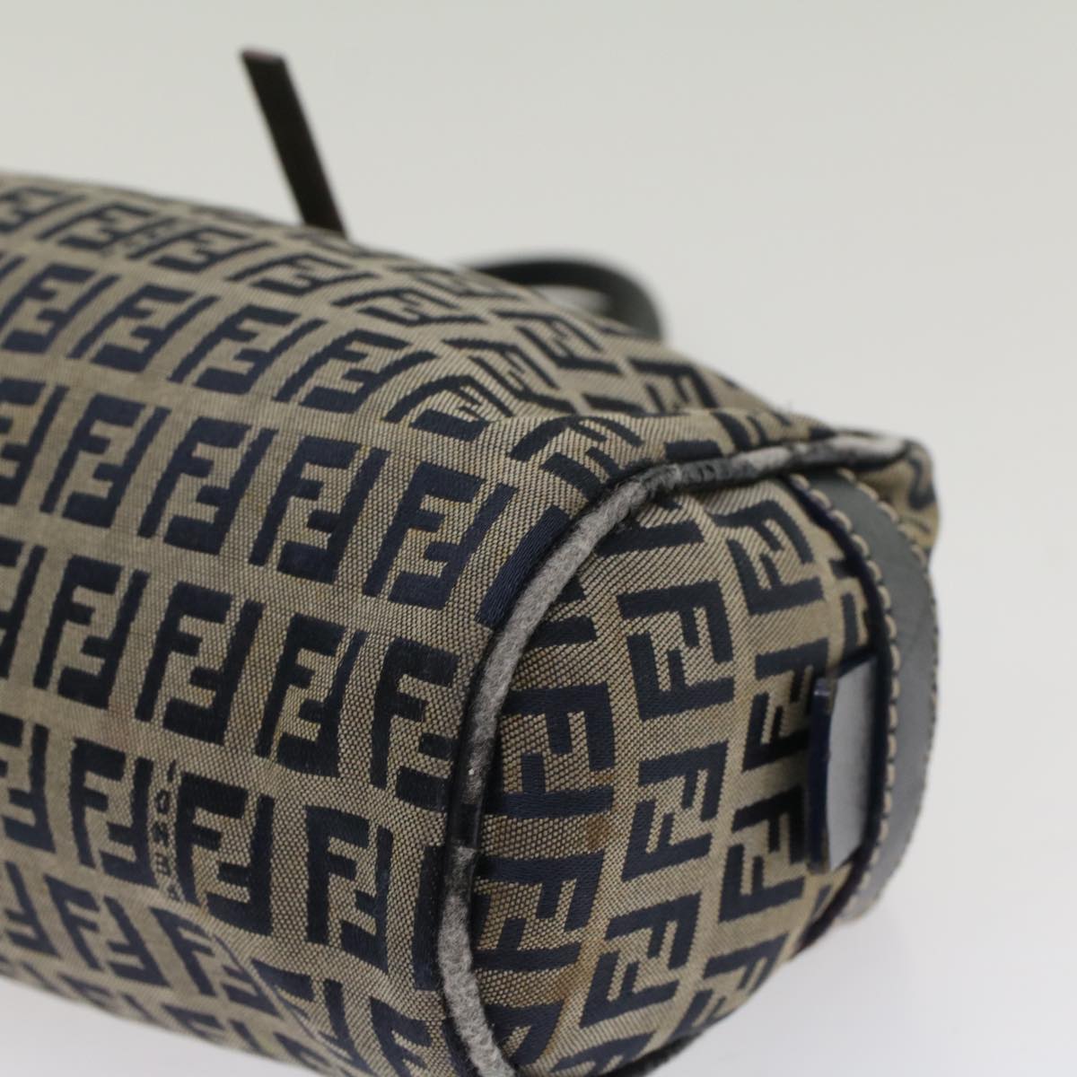 FENDI Zucchino Canvas Hand Bag Navy 51041