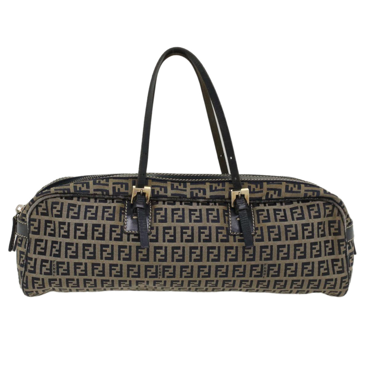 FENDI Zucchino Canvas Hand Bag Navy 51041