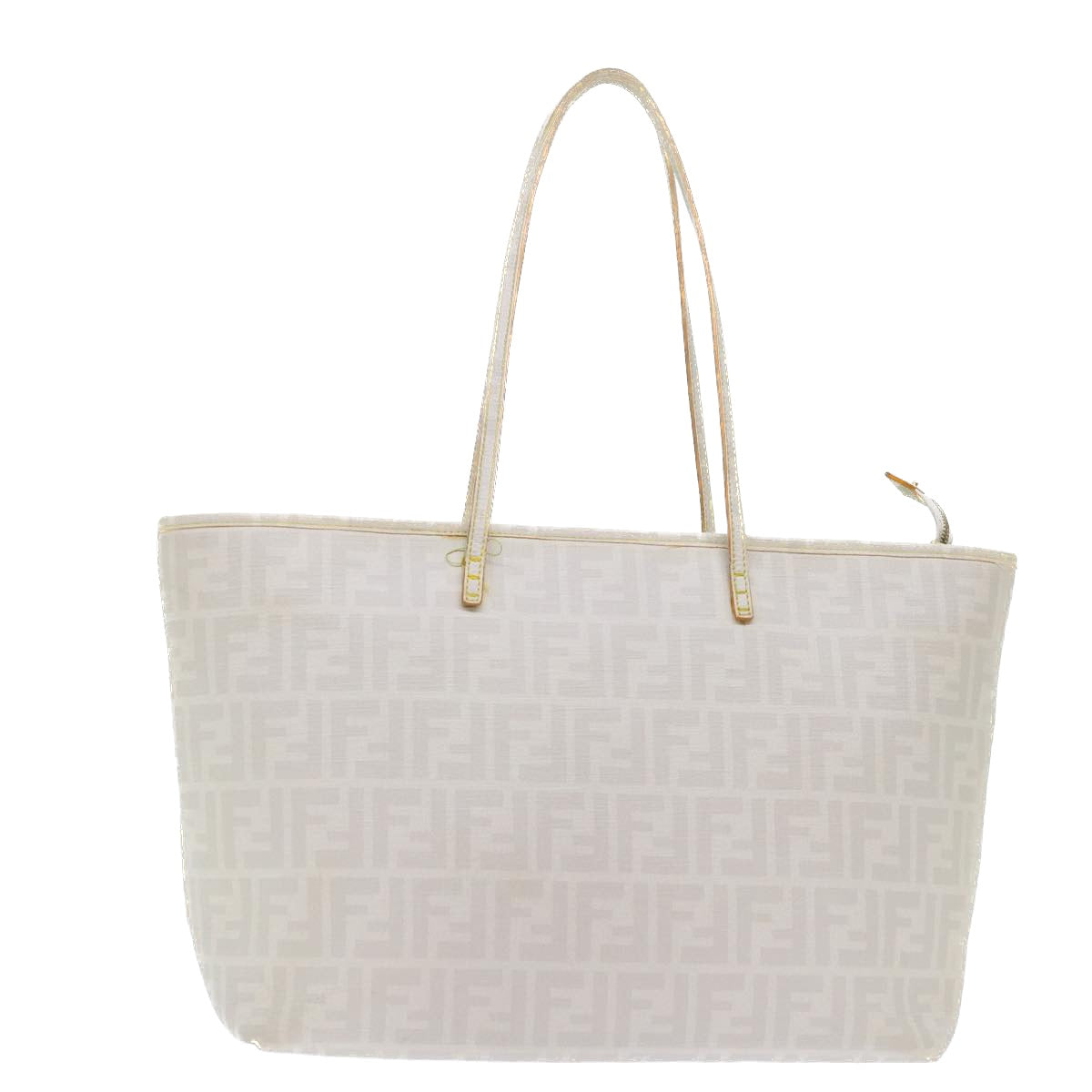 FENDI Zucca Canvas Tote Bag White 51044