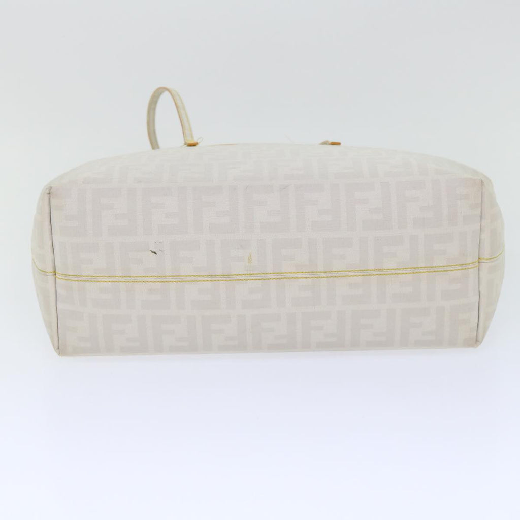 FENDI Zucca Canvas Tote Bag White 51044