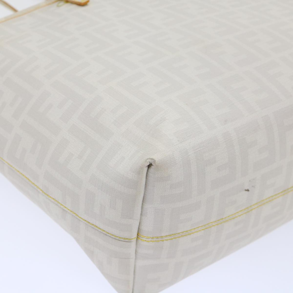FENDI Zucca Canvas Tote Bag White 51044