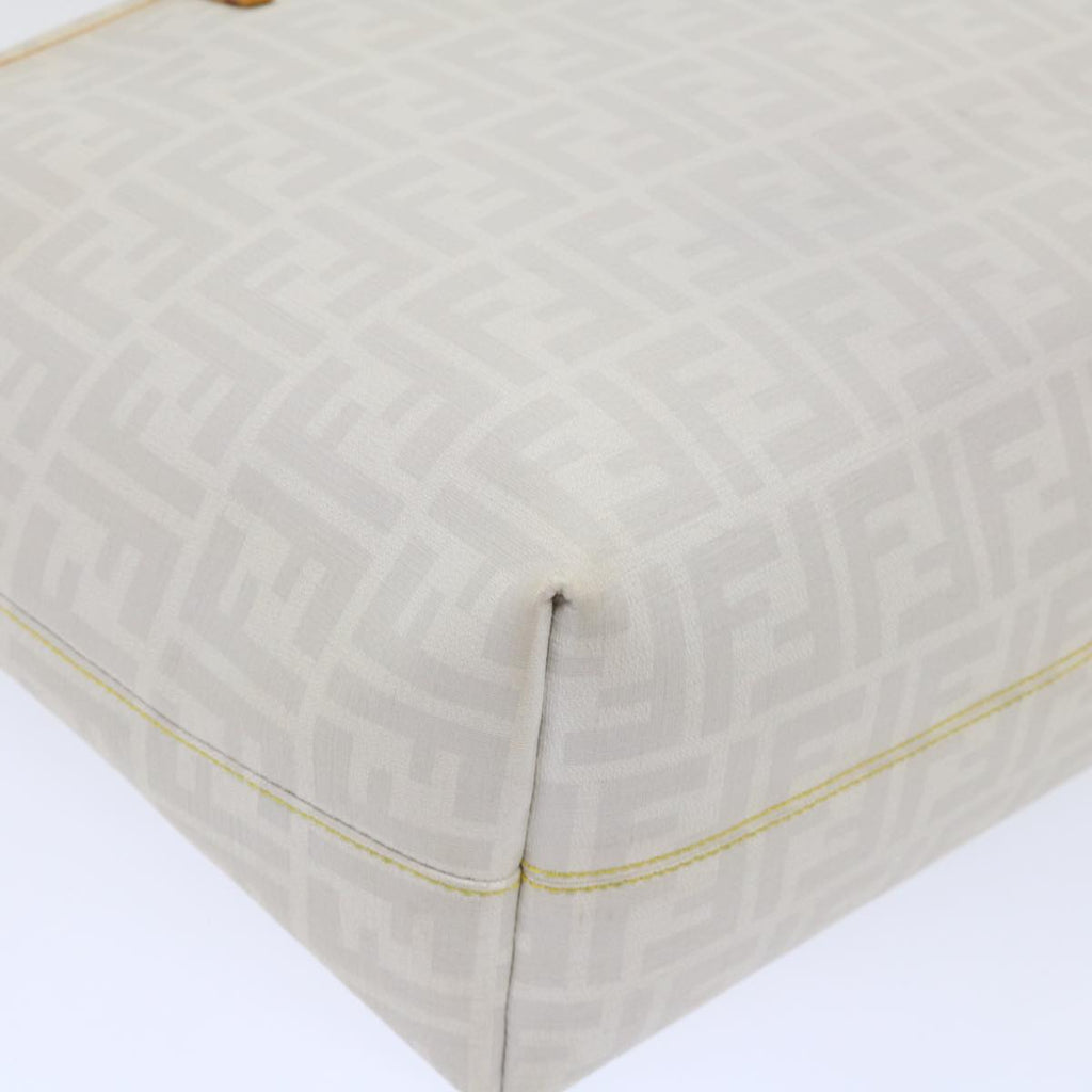 FENDI Zucca Canvas Tote Bag White 51044