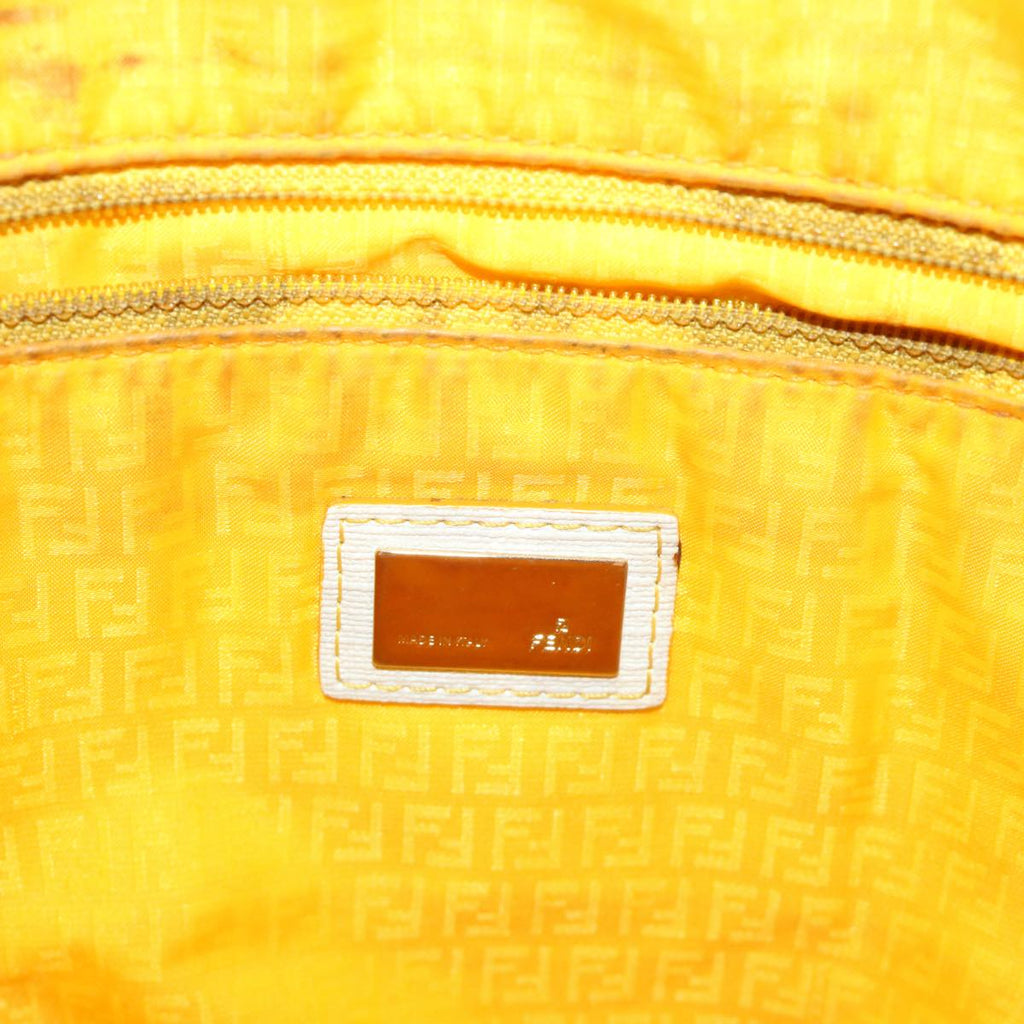 FENDI Zucca Canvas Tote Bag White 51044
