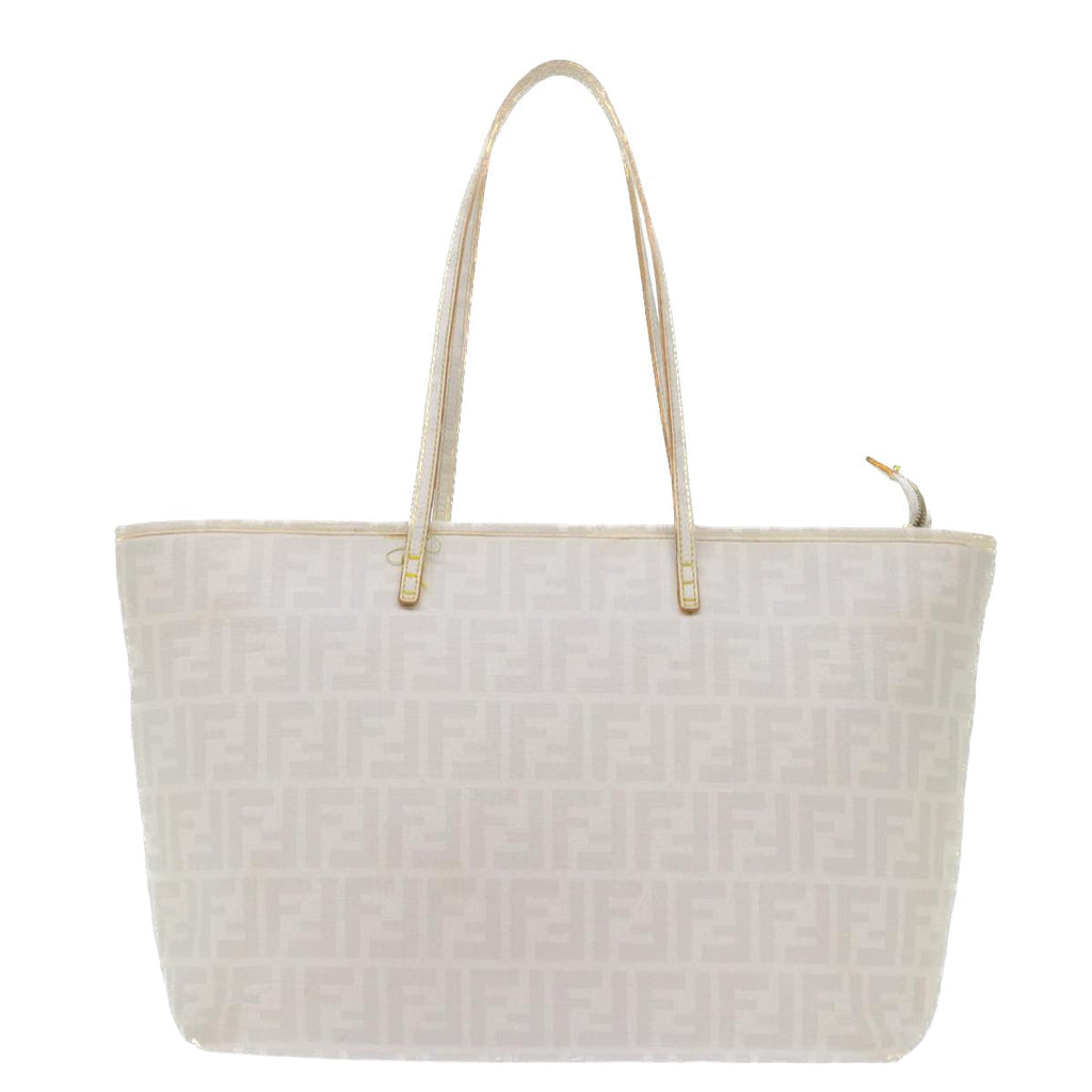 FENDI Zucca Canvas Tote Bag White 51044