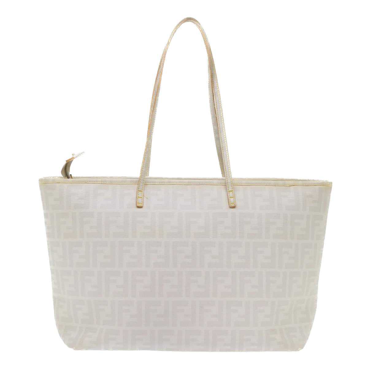 FENDI Zucca Canvas Tote Bag White 51044