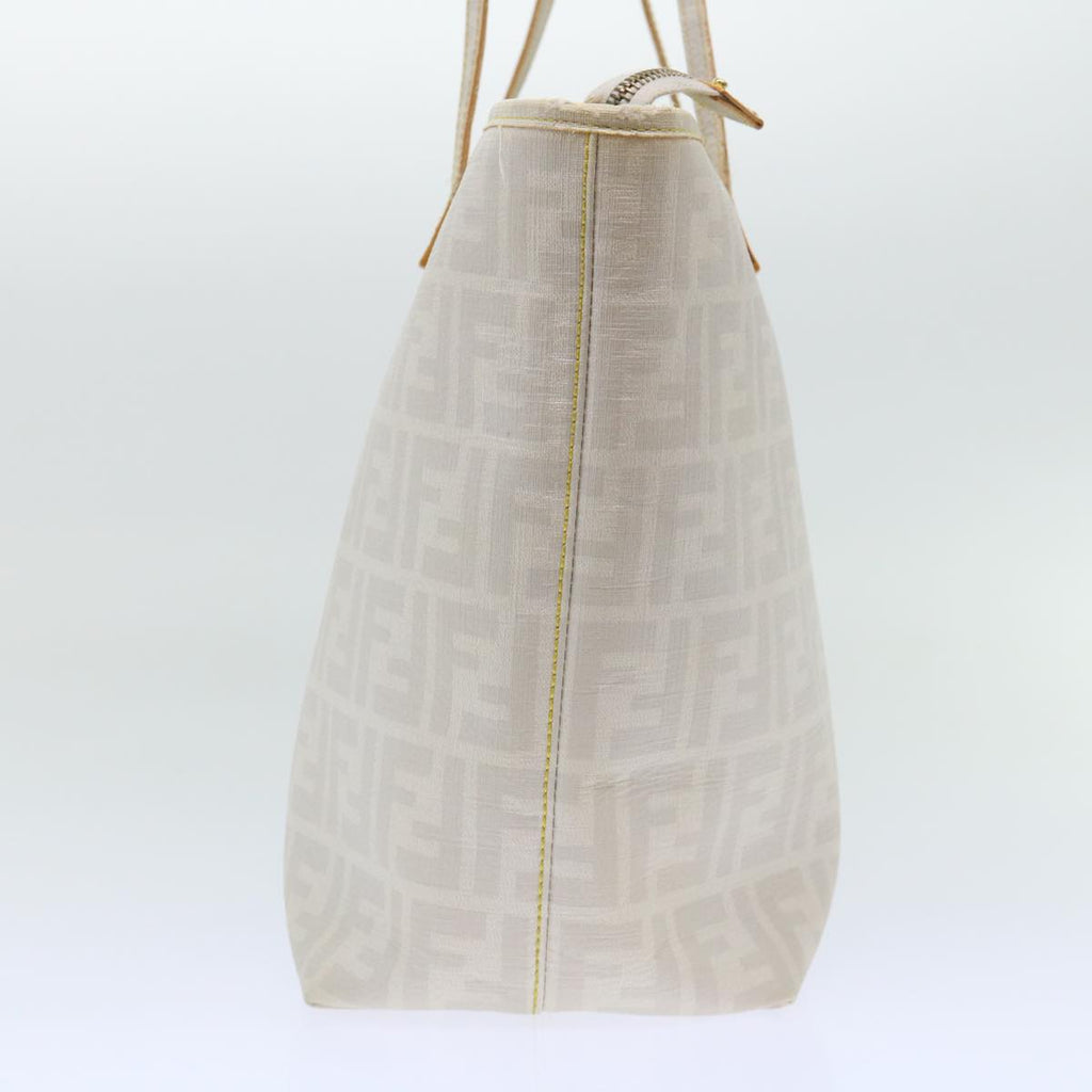 FENDI Zucca Canvas Tote Bag White 51044
