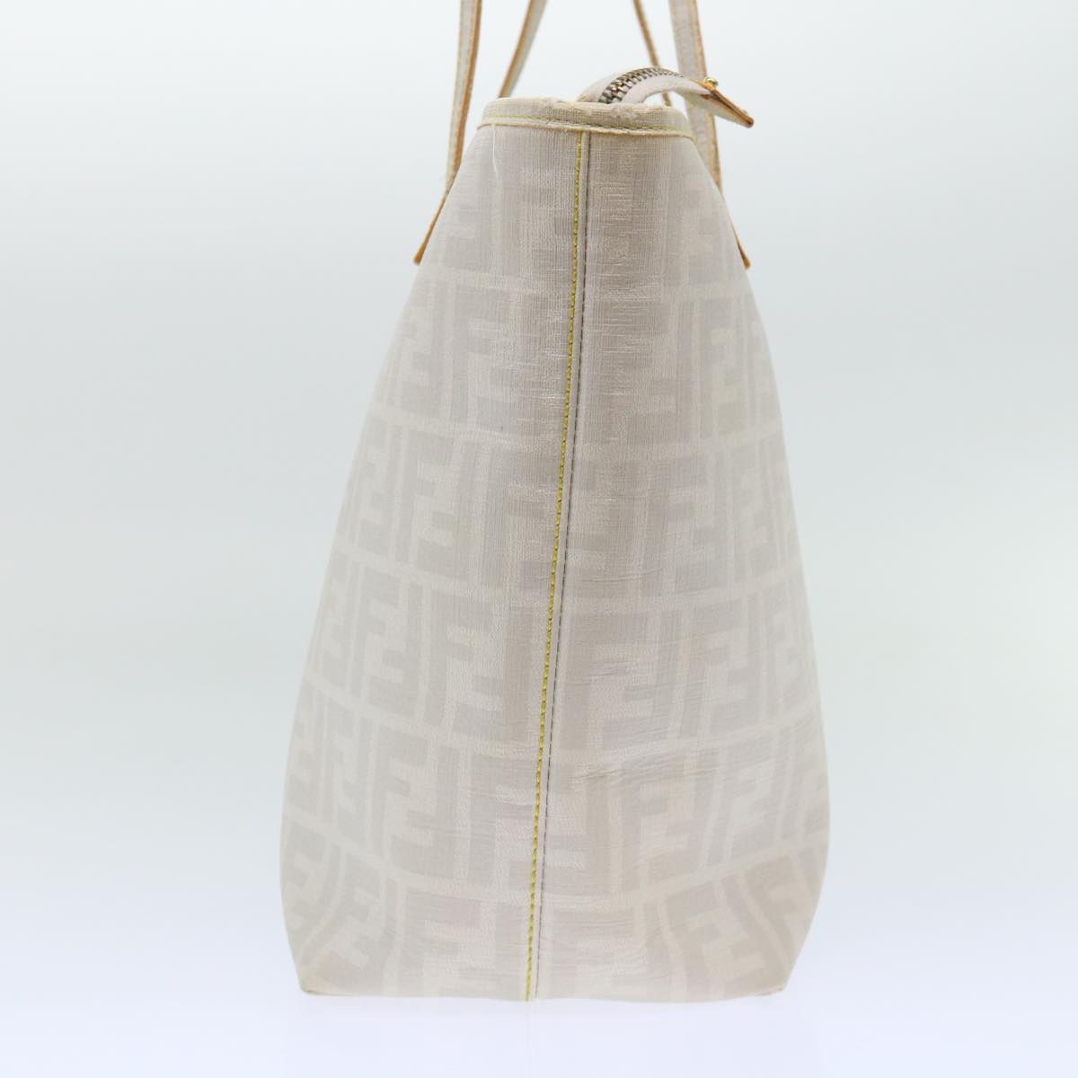 FENDI Zucca Canvas Tote Bag White 51044