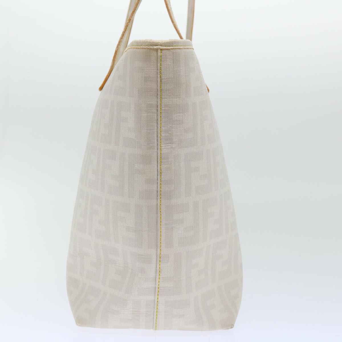 FENDI Zucca Canvas Tote Bag White 51044