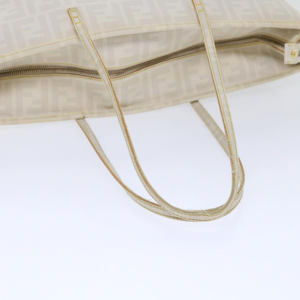 FENDI Zucca Canvas Tote Bag White 51044