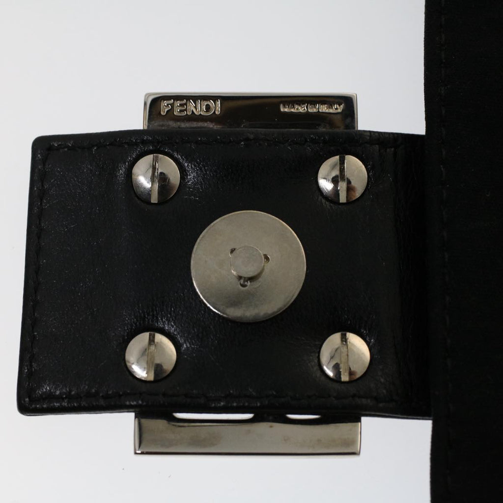 FENDI Mamma Baguette Shoulder Bag Nylon Black 51049