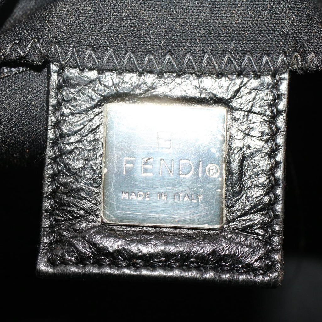 FENDI Mamma Baguette Shoulder Bag Nylon Black 51049