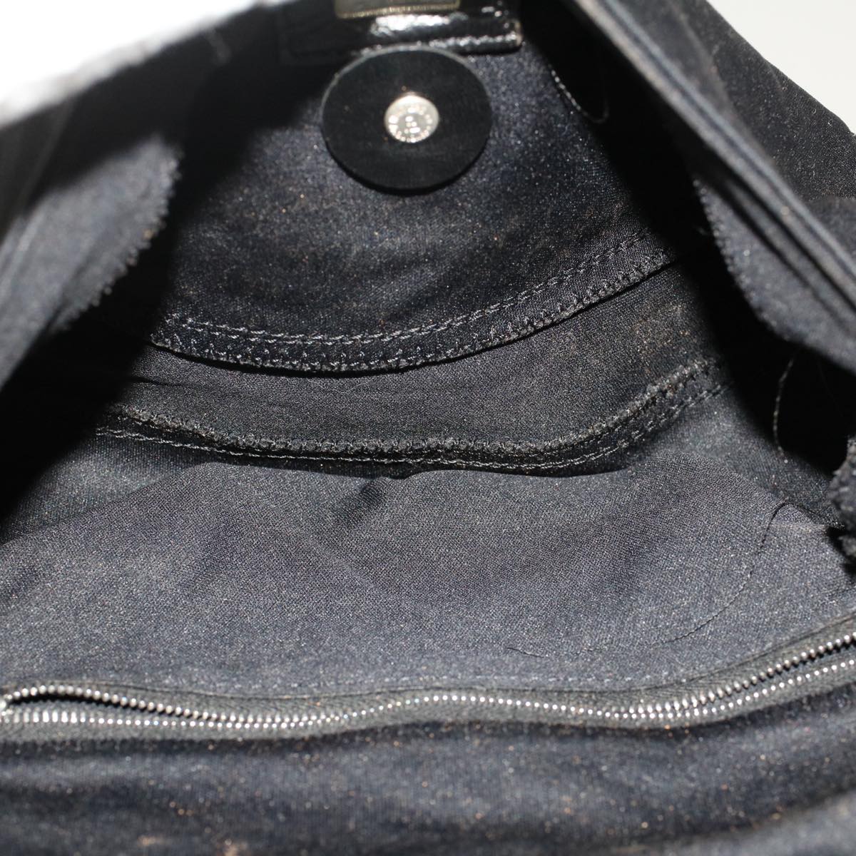FENDI Mamma Baguette Shoulder Bag Nylon Black 51049