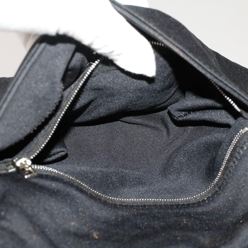 FENDI Mamma Baguette Shoulder Bag Nylon Black 51049