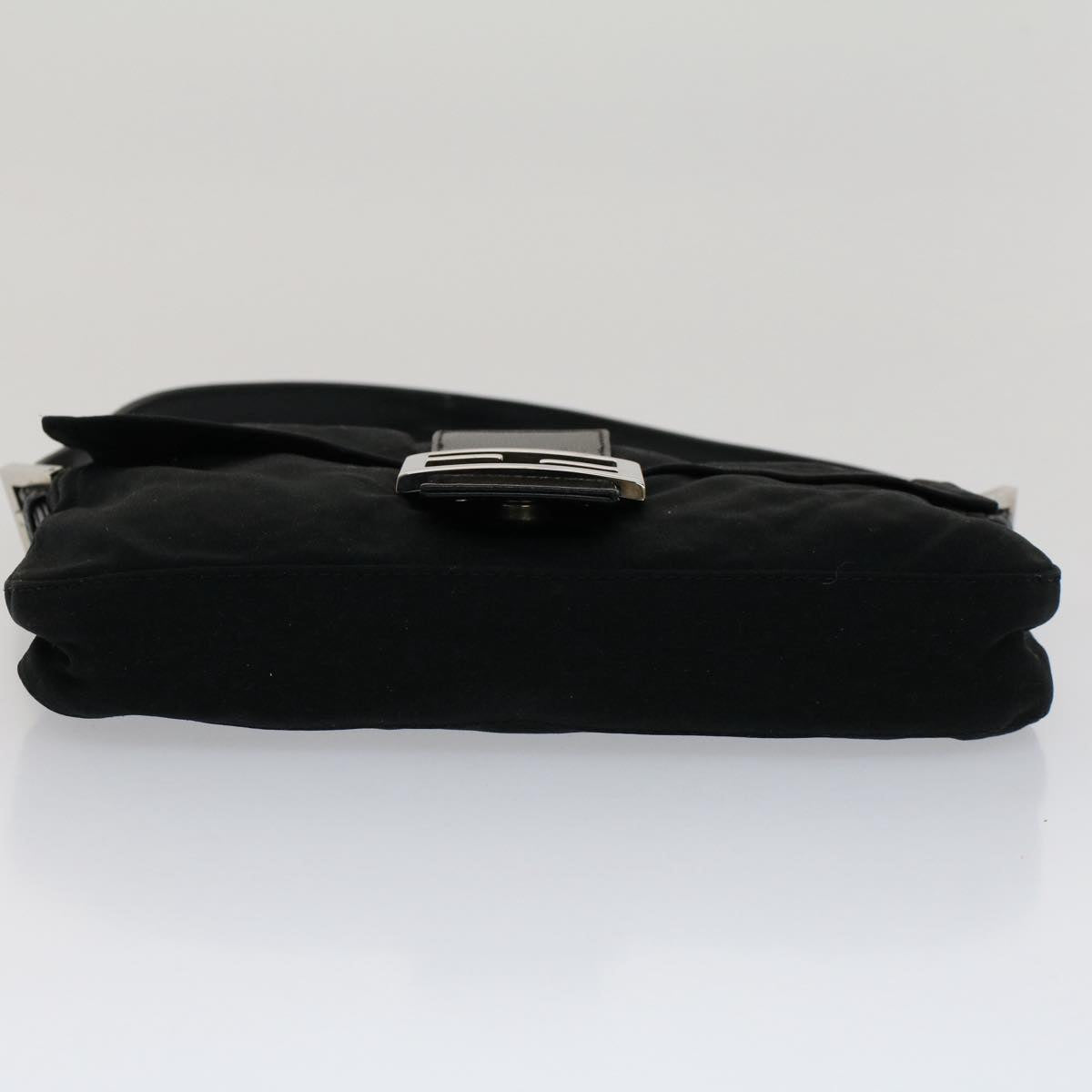 FENDI Mamma Baguette Shoulder Bag Nylon Black 51049