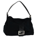 FENDI Mamma Baguette Shoulder Bag Nylon Black 51051