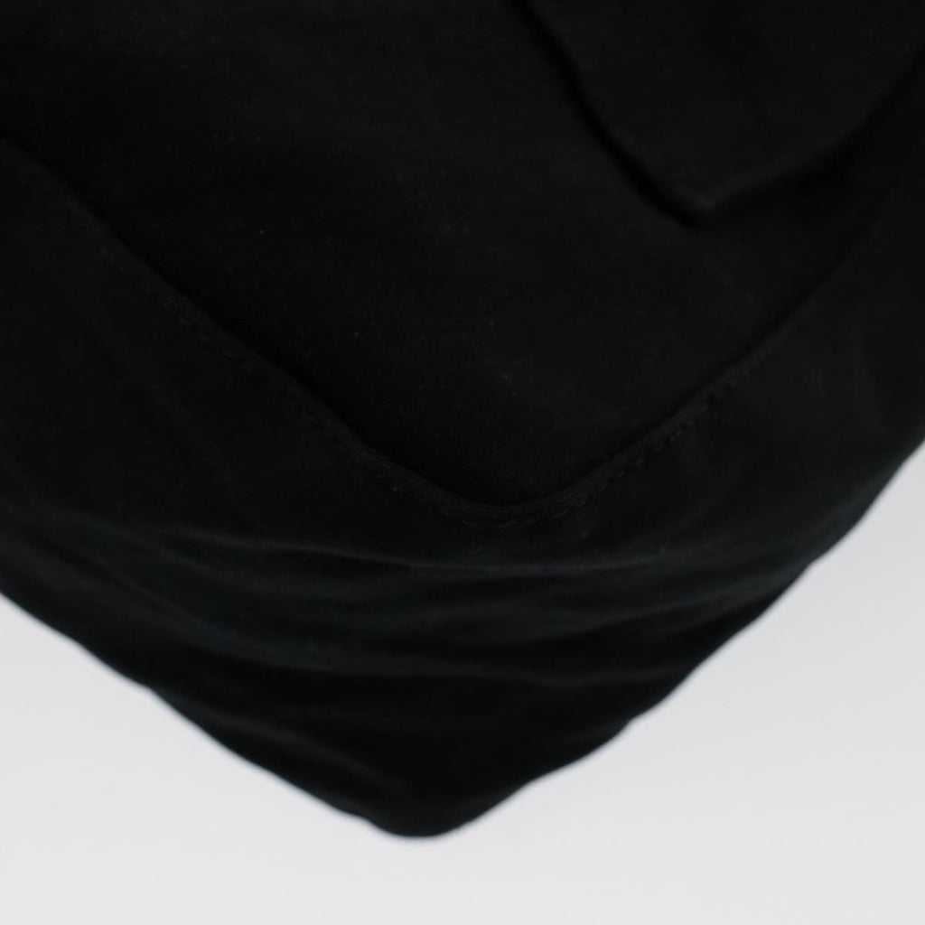 FENDI Mamma Baguette Shoulder Bag Nylon Black 51051