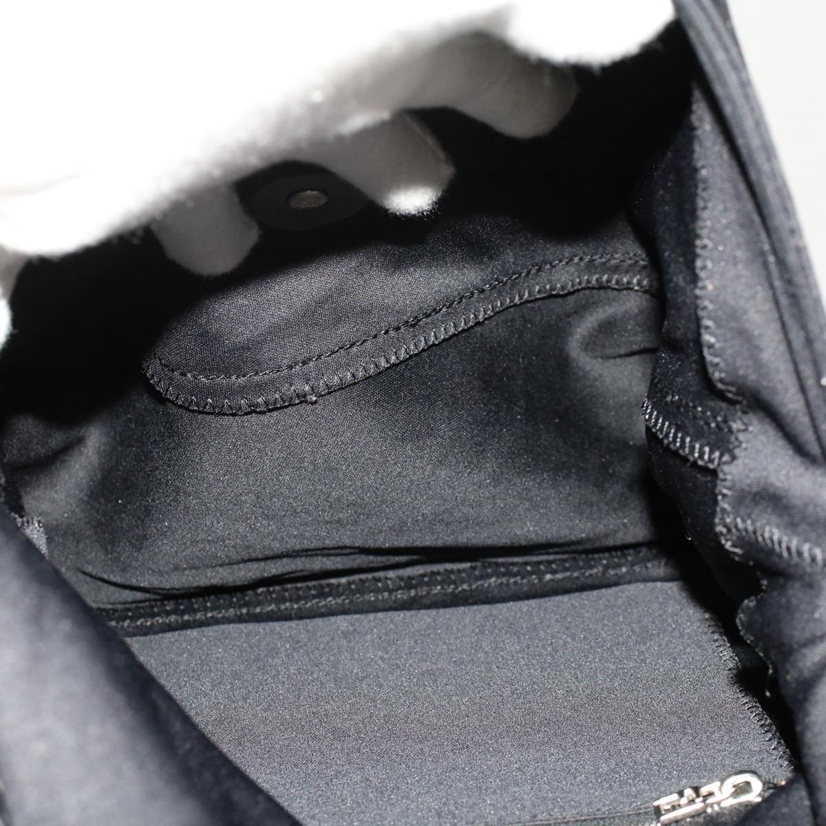 FENDI Mamma Baguette Shoulder Bag Nylon Black 51051