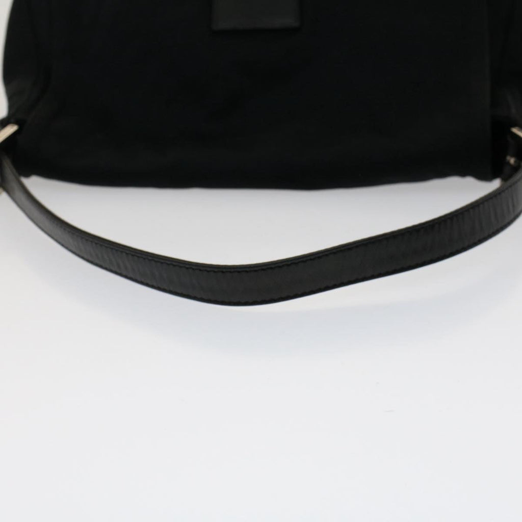 FENDI Mamma Baguette Shoulder Bag Nylon Black 51051