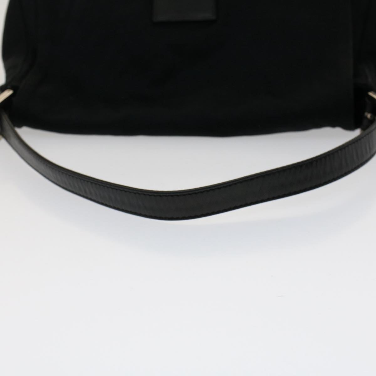 FENDI Mamma Baguette Shoulder Bag Nylon Black 51051