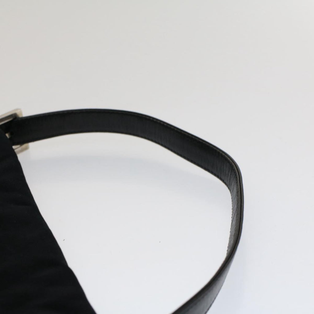 FENDI Mamma Baguette Shoulder Bag Nylon Black 51051