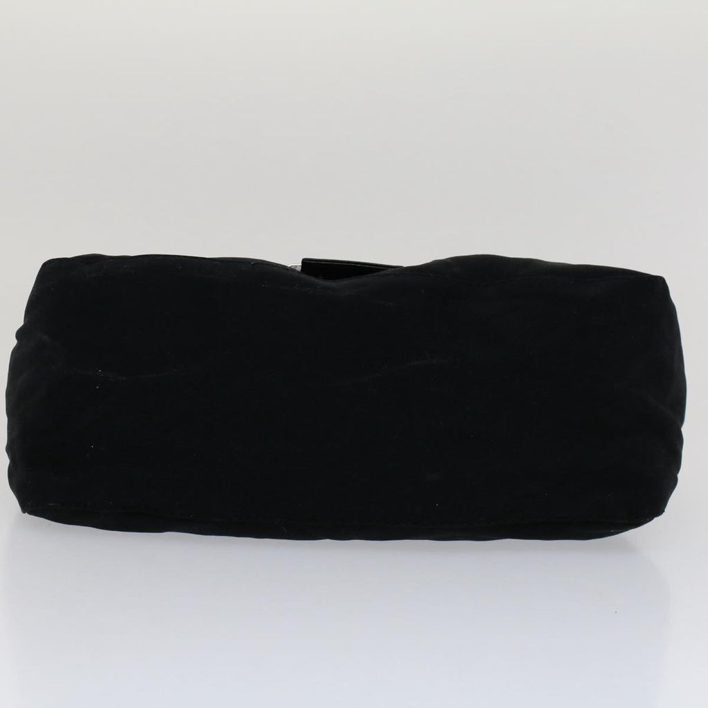 FENDI Mamma Baguette Shoulder Bag Nylon Black 51051