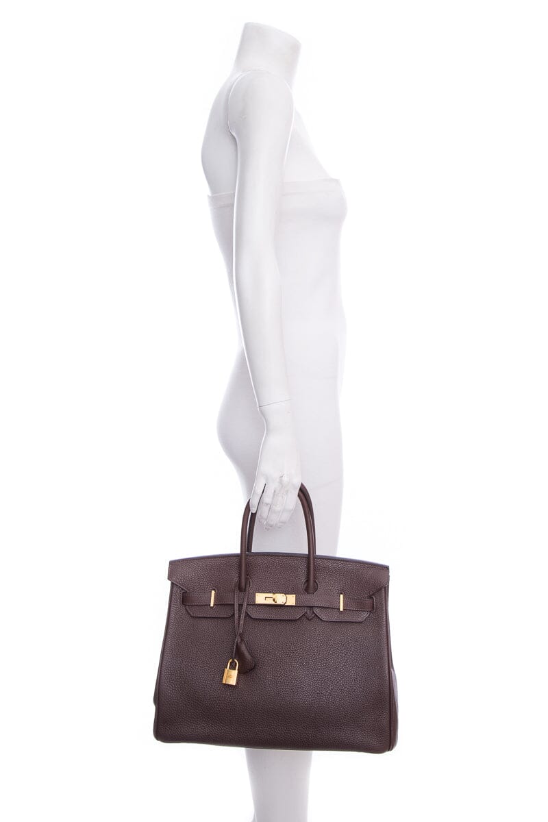 HermÃƒÆ’Ã‚Â¨s Chocolate 35 CM Birkin Handbag