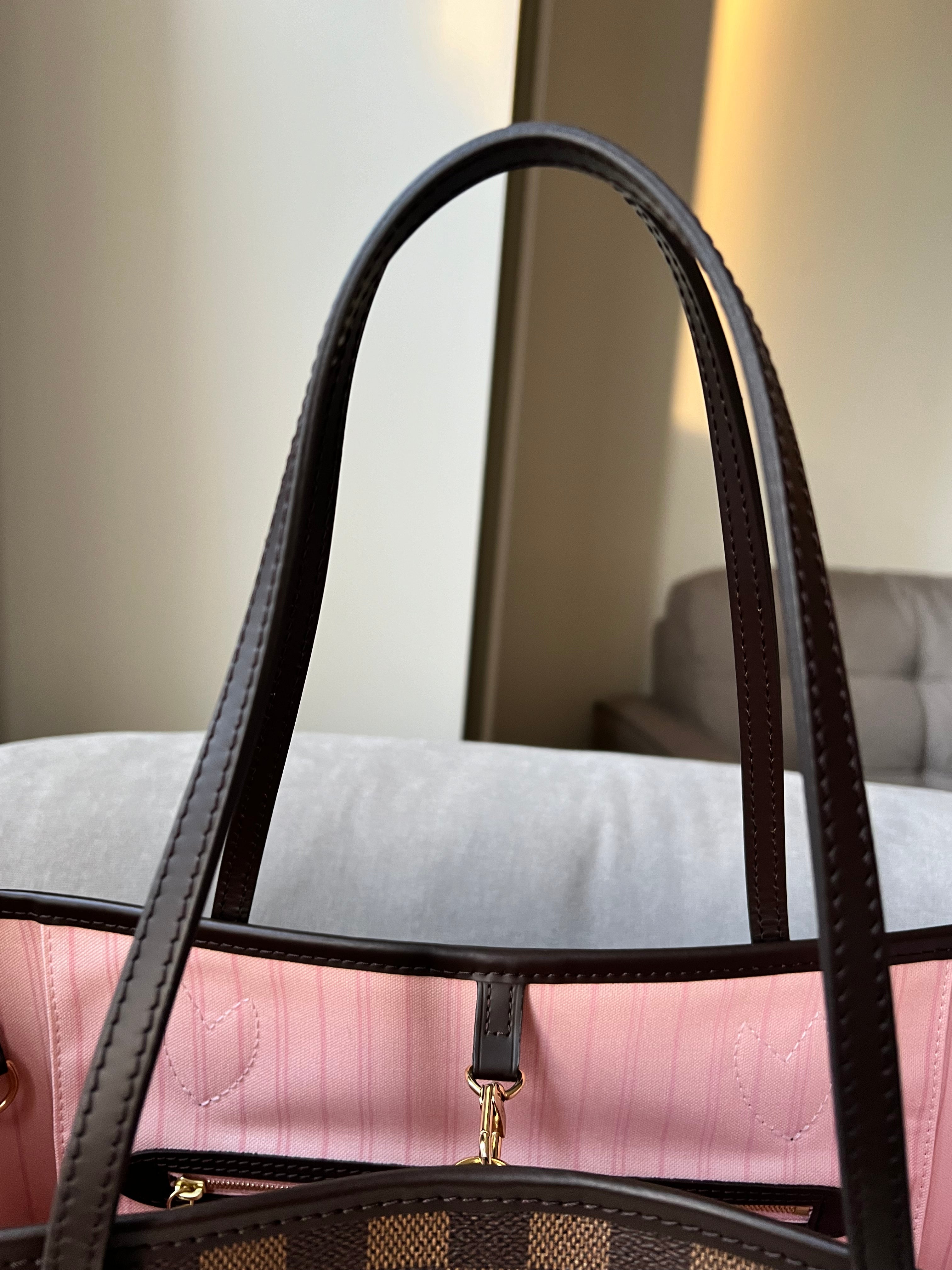 Louis Vuitton Neverfull MM Damier Ebene Rose Ballerine (RRP £1,410)