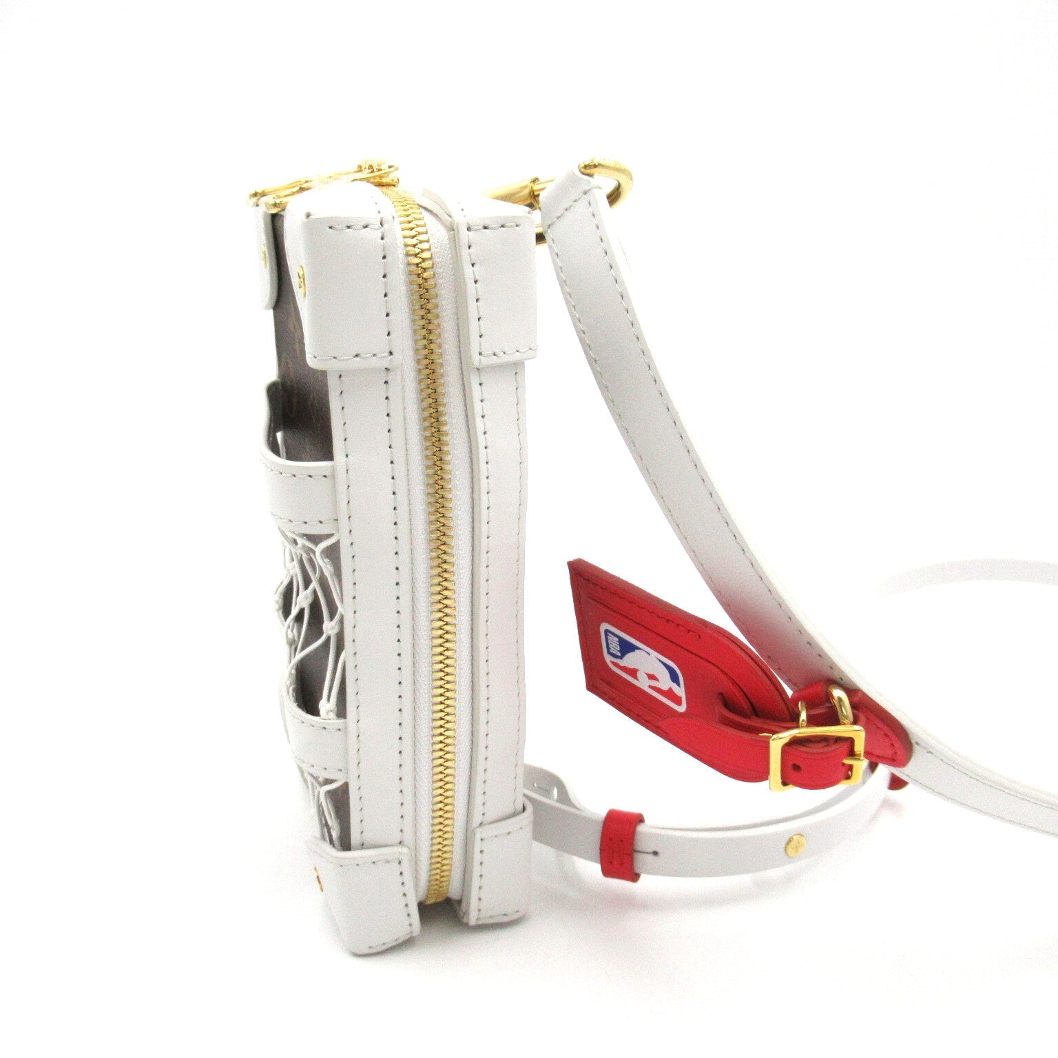 Louis Vuitton NBA St-Tank Phone Box Shoulder Bag PVC Coated Canvas Leather Monogram  White/Brown M80102