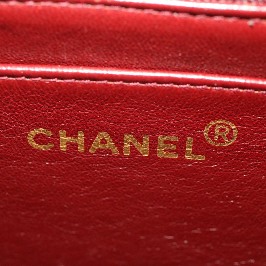 CHANEL Diana Matelasse Turn Lock Shoulder Bag Lamb Skin Black CC 51272A