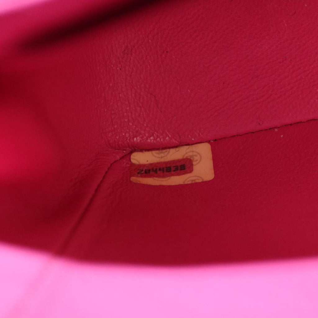 CHANEL Matelasse 25 Chain Flap Shoulder Bag Canvas Pink CC 51276A